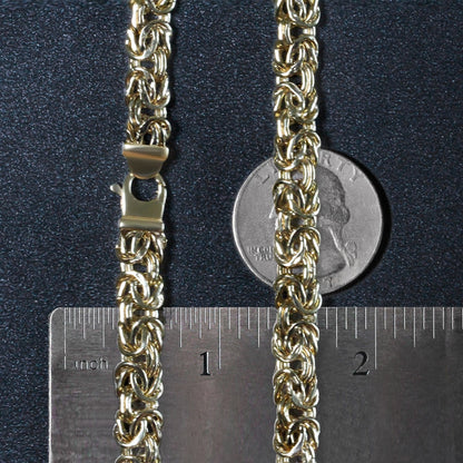 14k Yellow Gold Byzantine Motif Chain Necklace by Bids.com