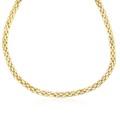 14k Yellow Gold Panther Chain Link Shiny Necklace by Bids.com