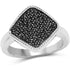 0.24 Carat Genuine Black Diamond .925 Sterling Silver Ring by Bids.com