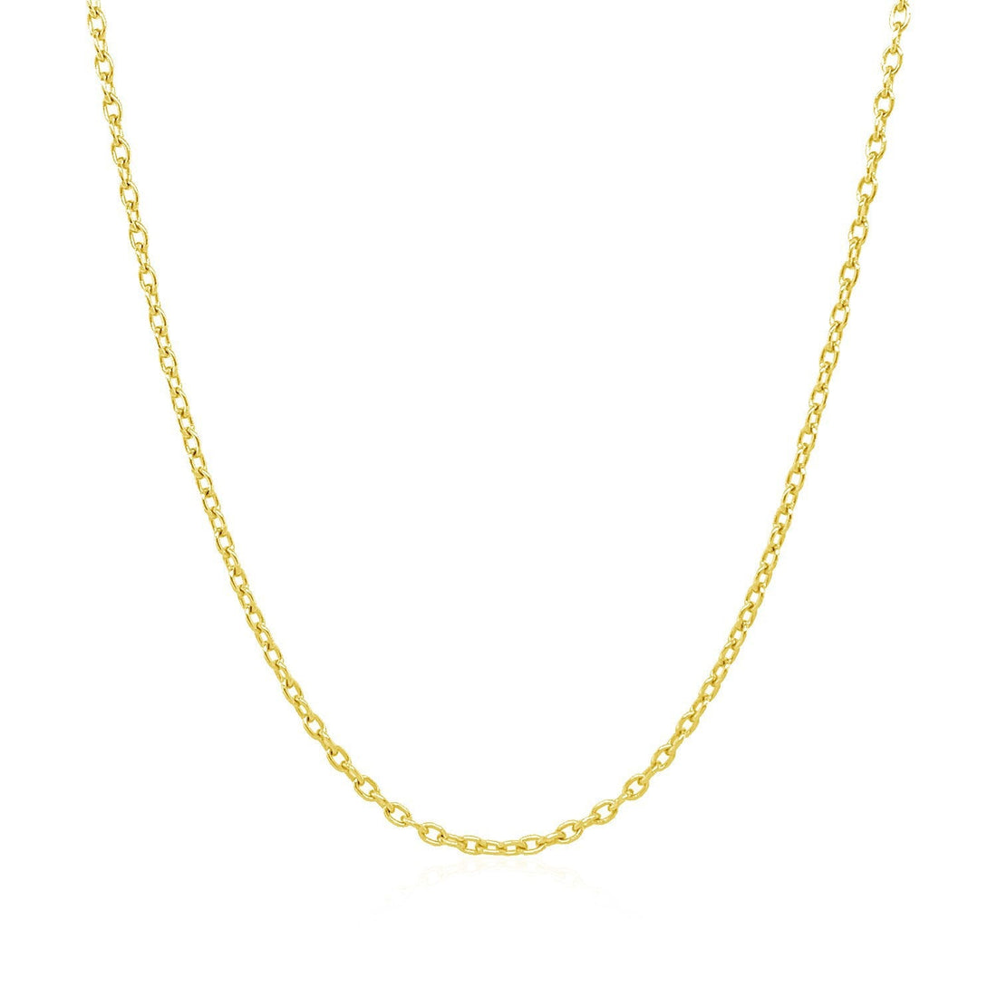 14k Yellow Gold Round Cable Link Chain 1.5mm by Bids.com