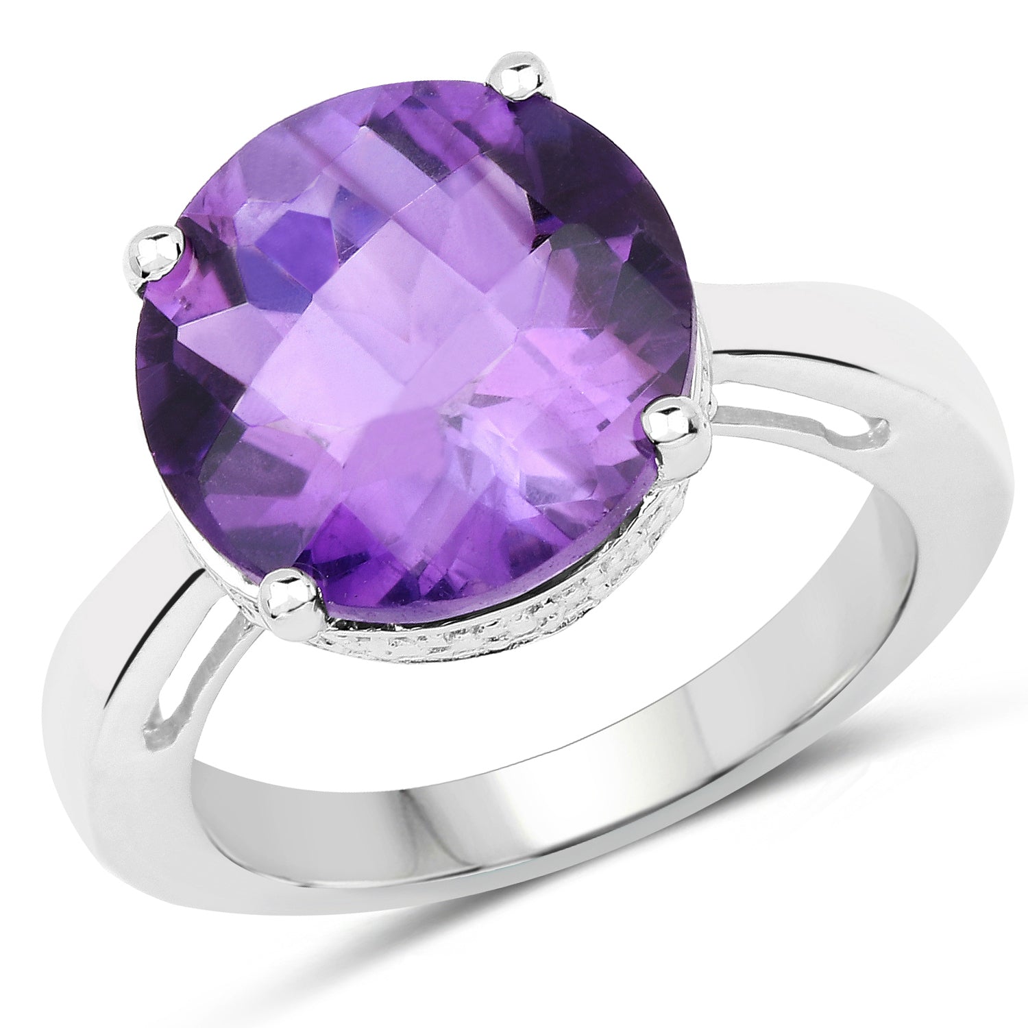 5.60 Carat Genuine Amethyst .925 Sterling Silver Ring by Bids.com