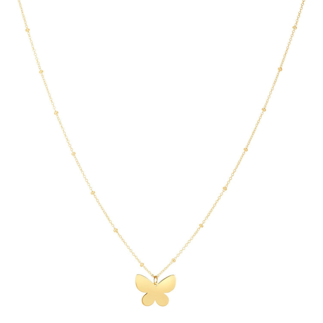 14k Yellow Gold Ppillon Butterfly Necklace  DestGlow