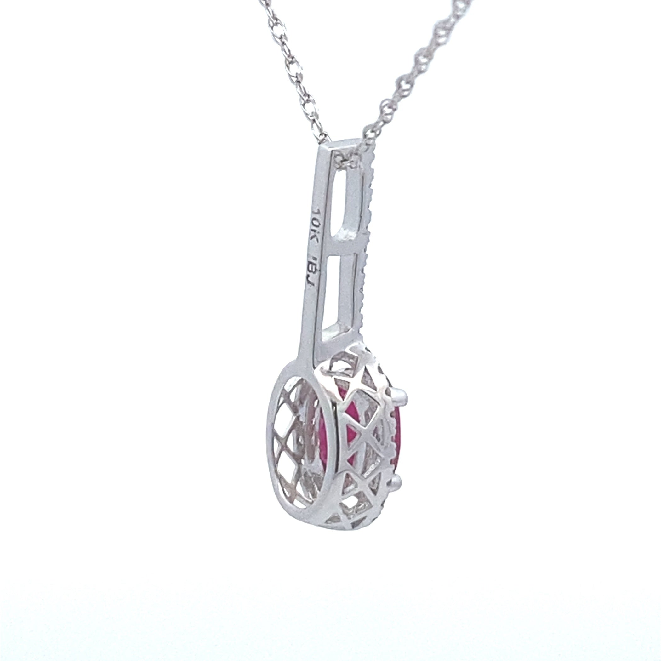 .45ct Ruby Diamond Fashion Pendants 10KT White Gold by Bids.com