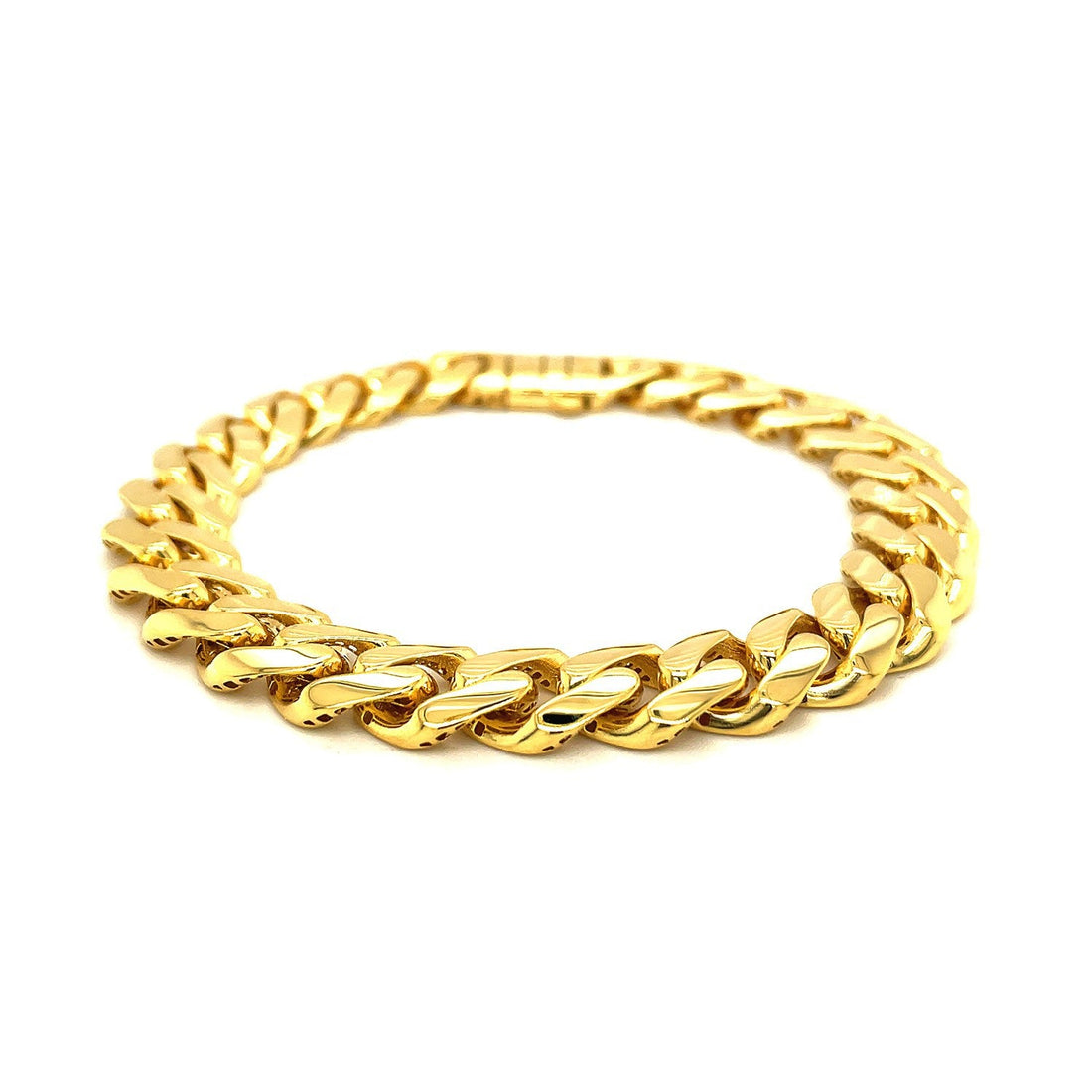 14k Yellow Gold Polished Curb Chain Bracelet by Bids.com
