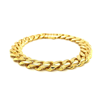 14k Yellow Gold Polished Curb Chain Bracelet by Bids.com