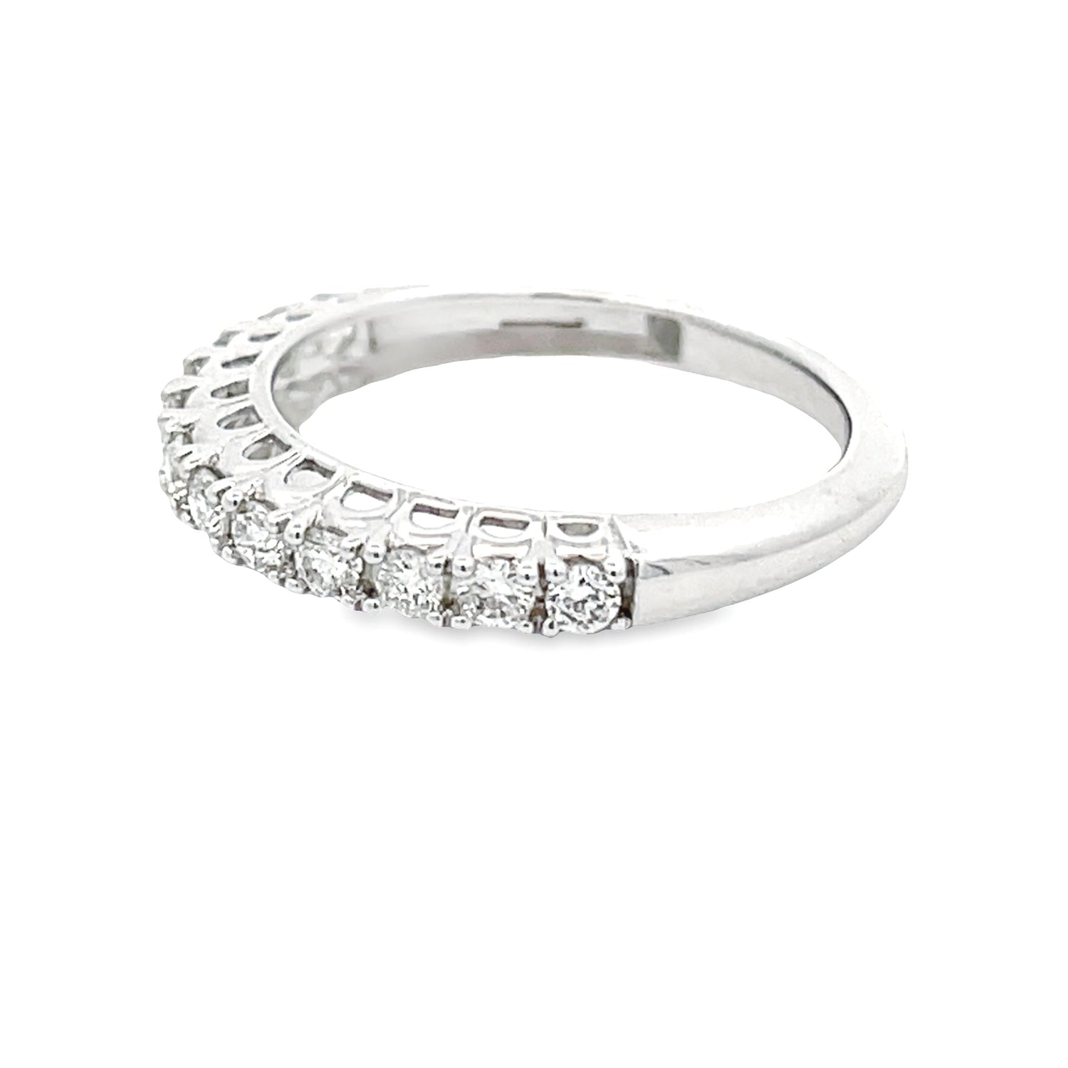 Genuine .50ct Diamond Wedding Band Ring 14KT White Gold by Bids.com