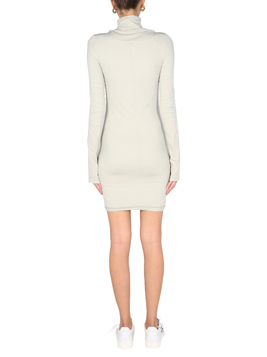 Off-White Women High Neck Dress by Luosophy