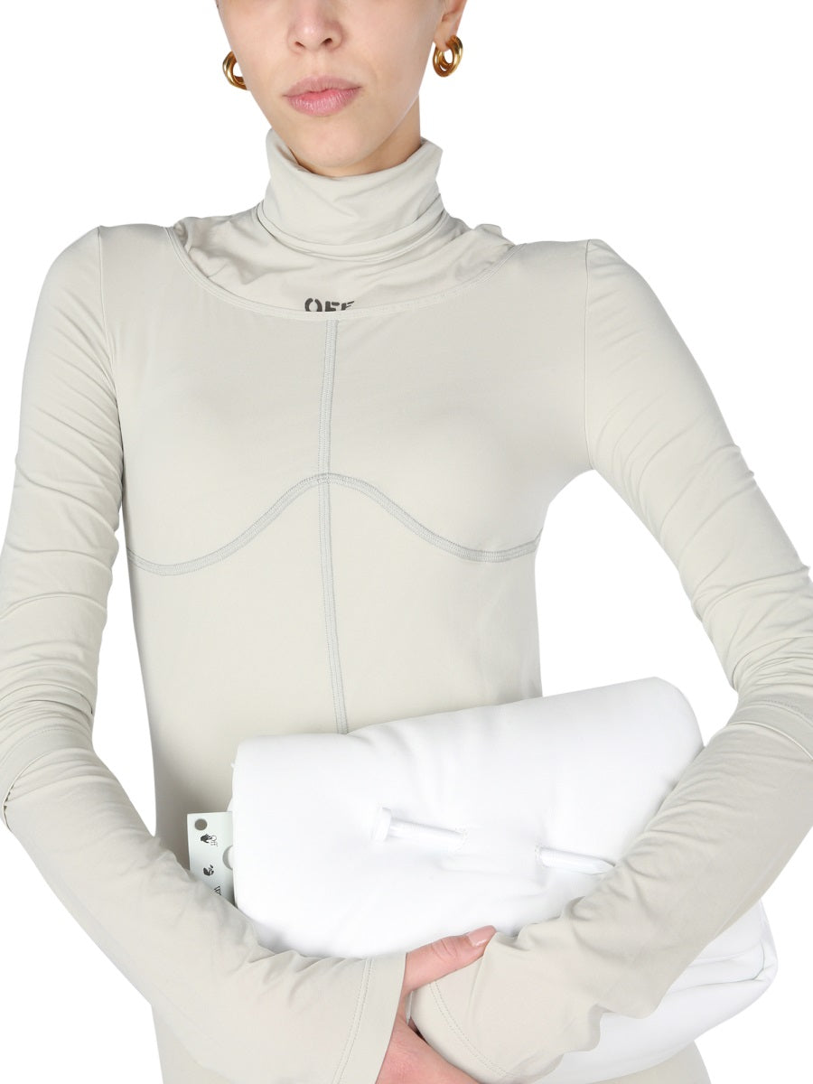 Off-White Women High Neck Dress by Luosophy