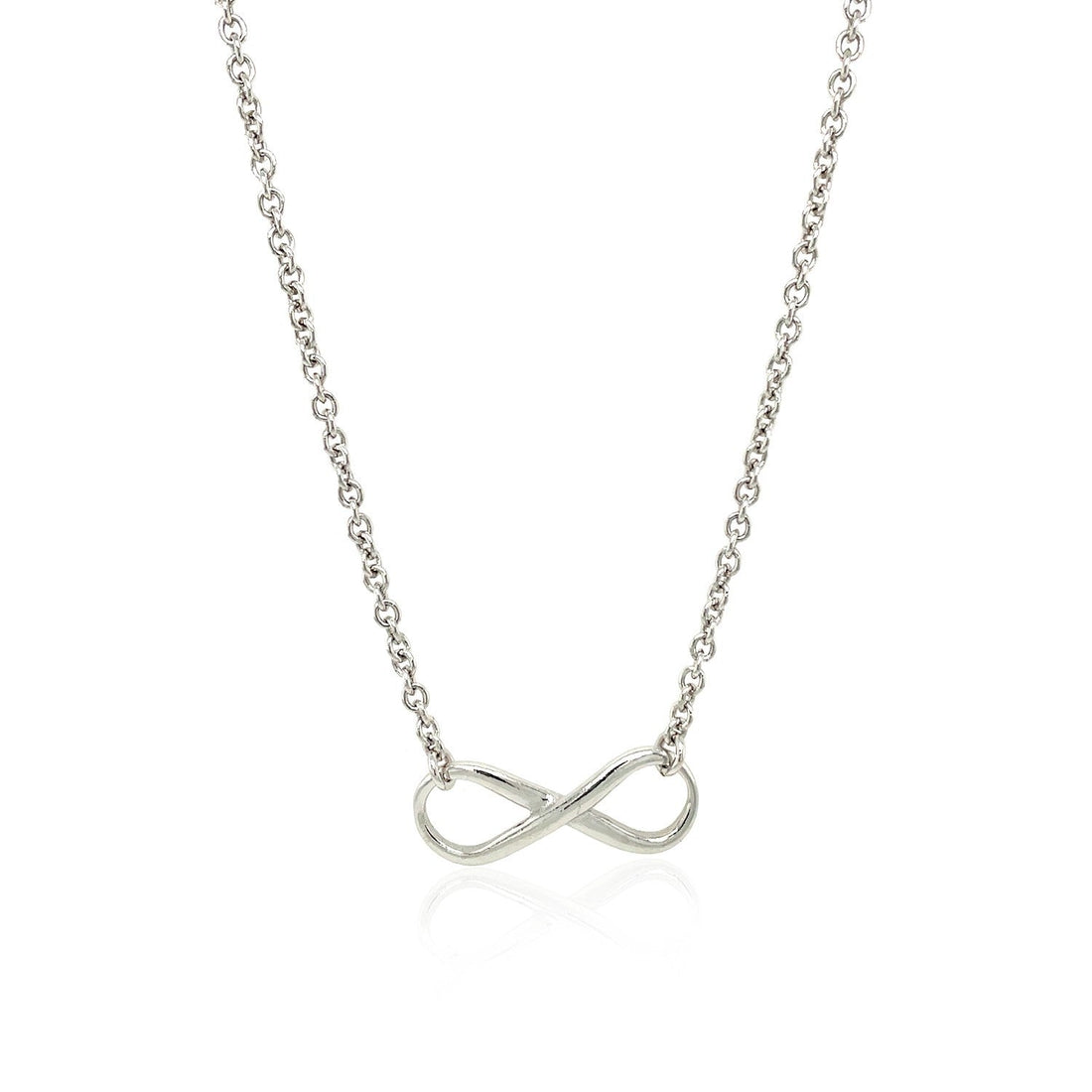 Sterling Silver Infinity Symbol Necklace by Bids.com