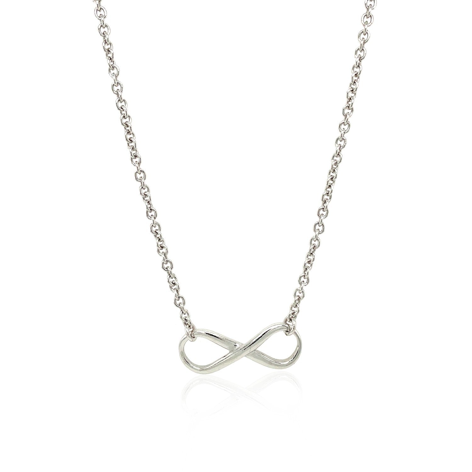 Sterling Silver Infinity Symbol Necklace by Bids.com