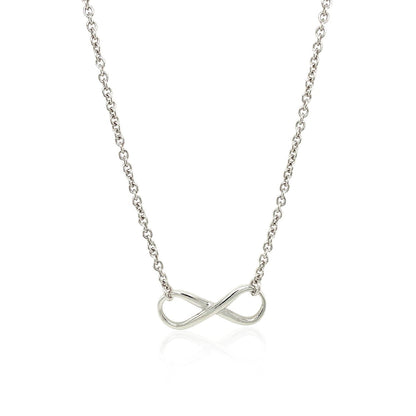 Sterling Silver Infinity Symbol Necklace by Bids.com