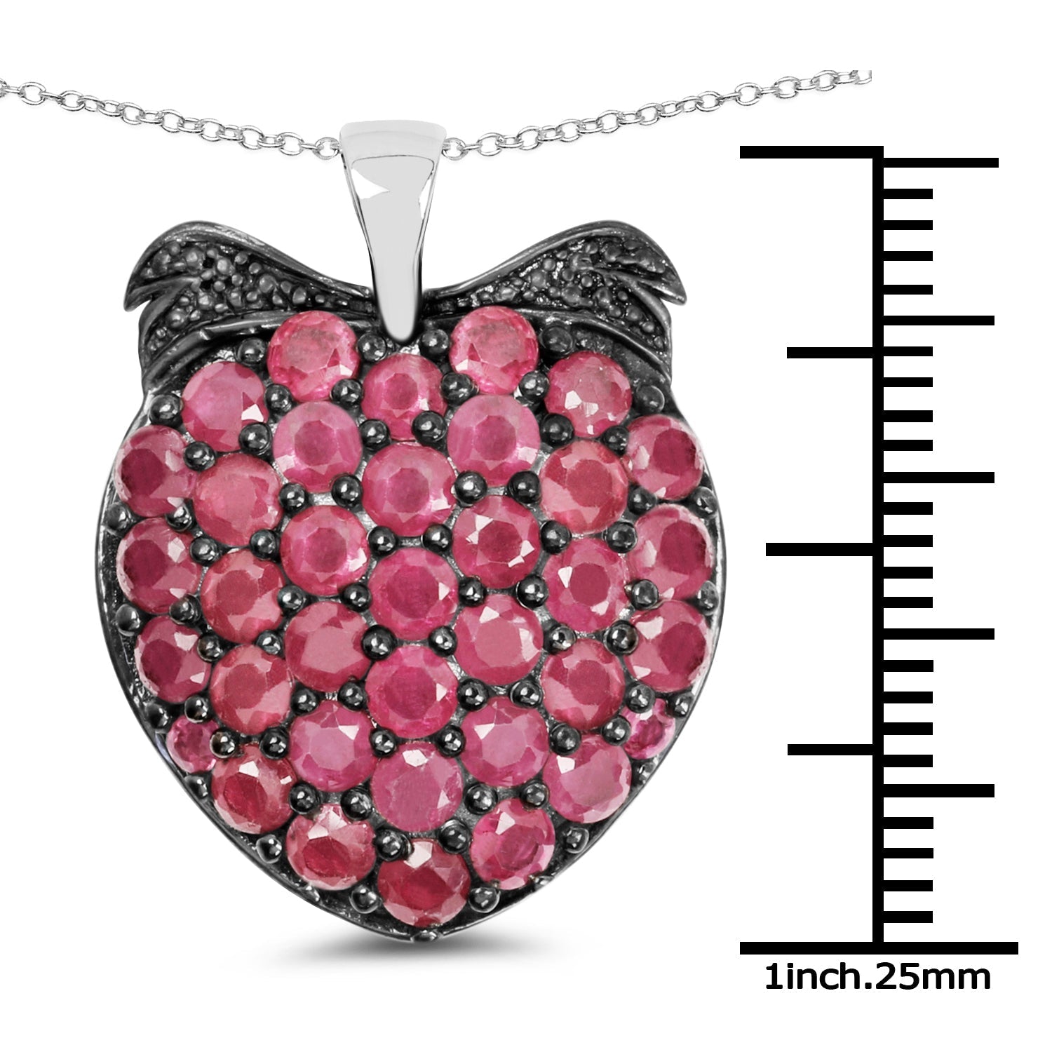 4.51 Carat Genuine Ruby .925 Sterling Silver Pendant  DestGlow