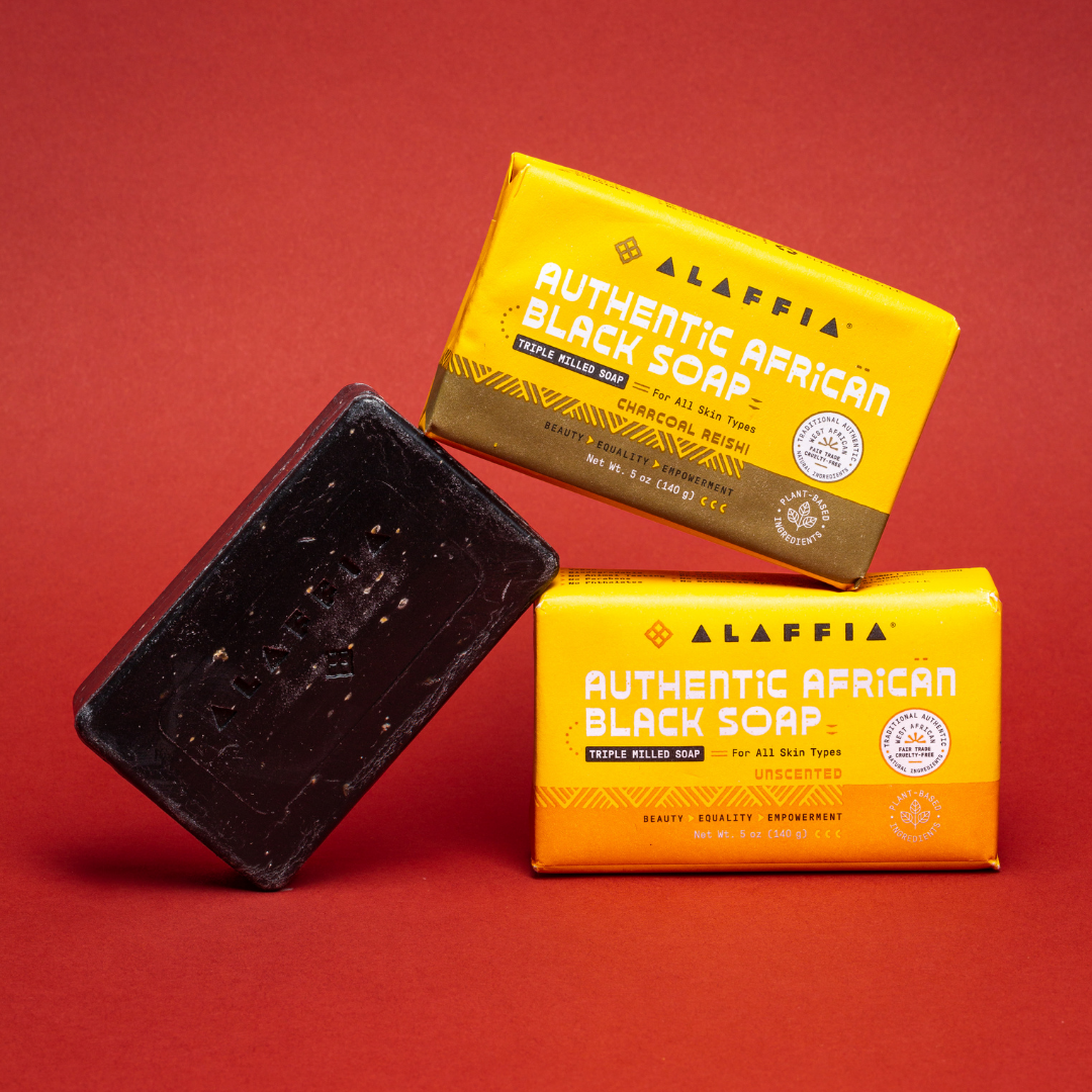 Authentic African Black Soap Triple Milled - Charcoal Reishi by Alaffia