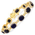 21.11 Carat Dyed Sapphire and White Diamond .925 Sterling Silver Bracelet by Bids.com
