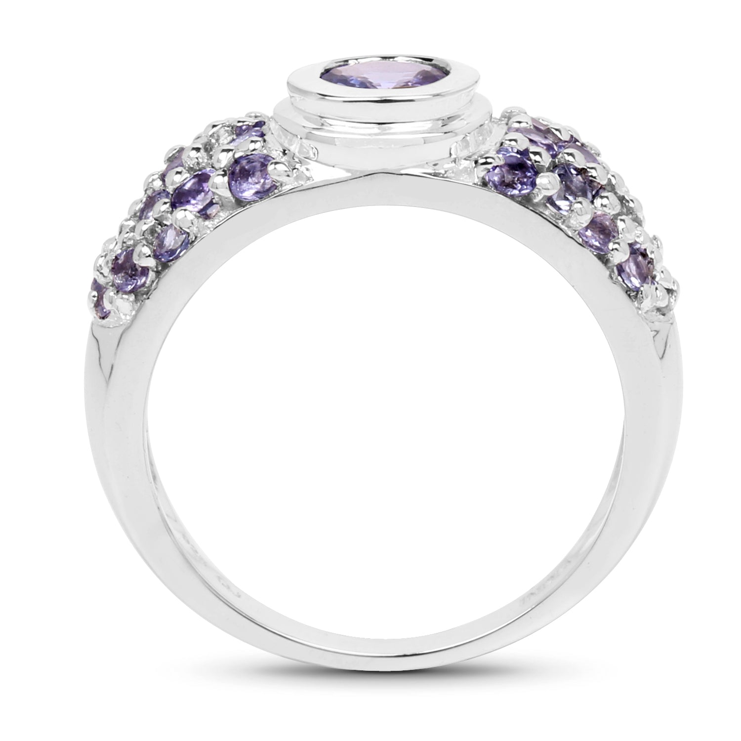 1.45 Carat Genuine Tanzanite .925 Sterling Silver Ring by Bids.com