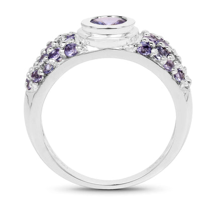 1.45 Carat Genuine Tanzanite .925 Sterling Silver Ring by Bids.com