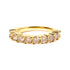 14K Yellow Gold Plated .925 Sterling Silver 2.0 Cttw Round Brilliant Cut Diamond 10 Stone Anniversary Band Ring (J-K Color, I1-I2 Clarity) - Size 6 by Bids.com