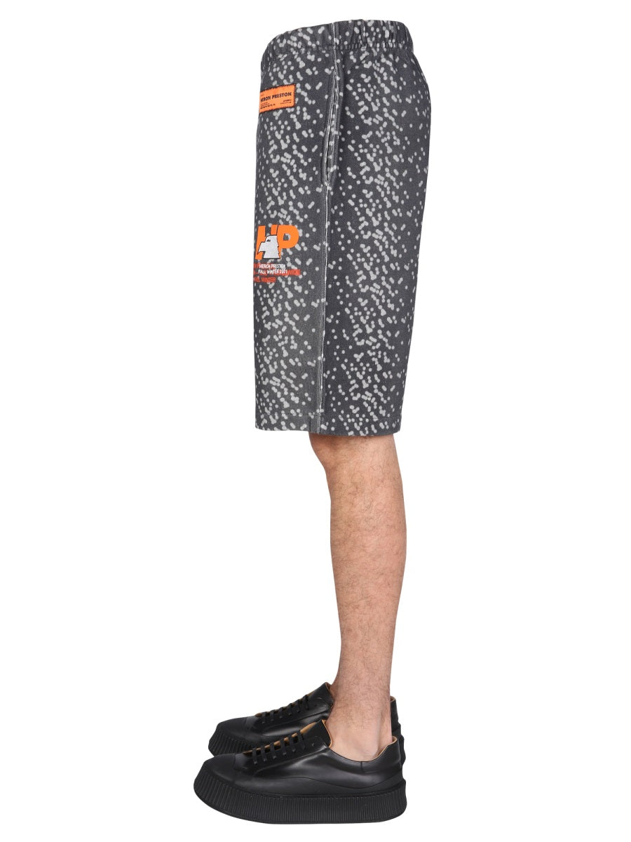 Heron Preston Men Bermuda With Rubber Logo by Luosophy