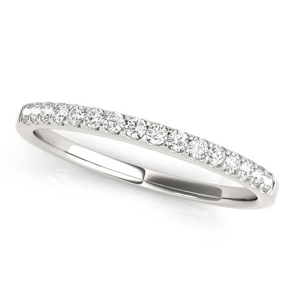 14k White Gold Diamond Scalloped Set Wedding Band (1/6 cttw) by Bids.com