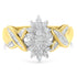 10K Yellow Gold Round And Baguette-Cut Diamond Ring (1/2 Cttw, H-I Color, I1-I2 Clarity) - Size 6 by Bids.com