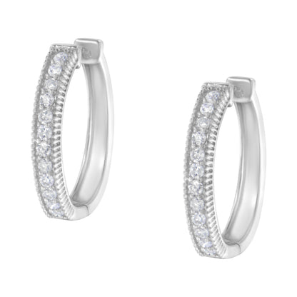 10KT White Gold Diamond Hoop Earring (1.00 cttw, H-I Color, I1-I2 Clarity) by Bids.com