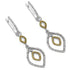 1.00 Carat Genuine White Diamond & Yellow Diamond .925 Sterling Silver Earrings by Bids.com