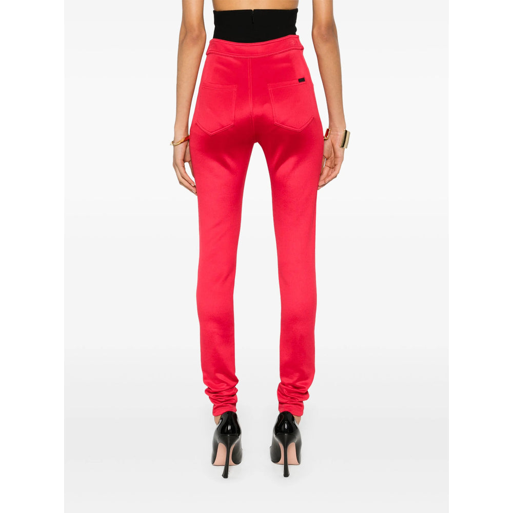 Saint Laurent Red Trousers - Skinny Trousers Women by Luosophy