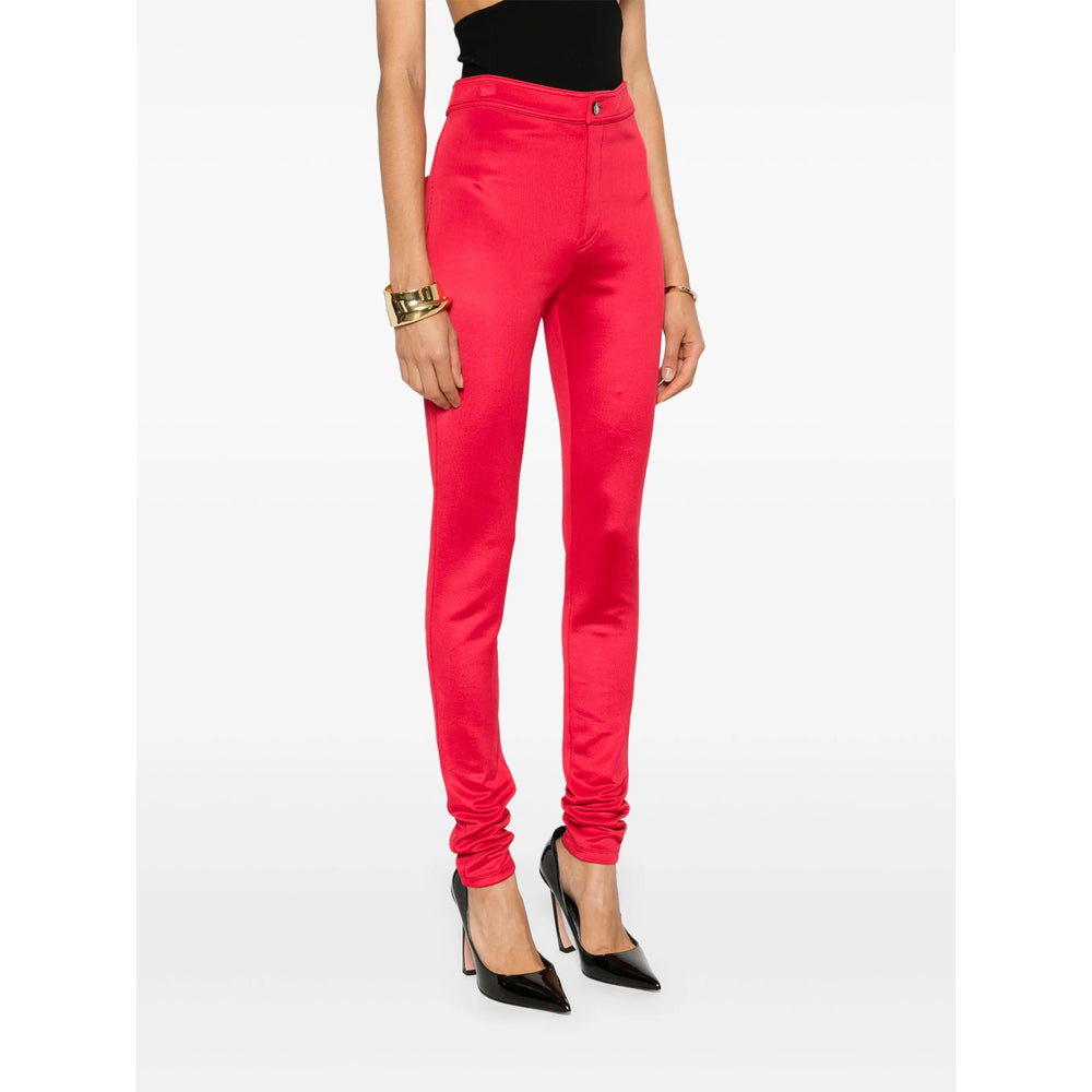 Saint Laurent Red Trousers - Skinny Trousers Women by Luosophy