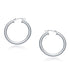 14k White Gold Polished Hoop Earrings (30 mm) by Bids.com