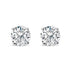 .925 Sterling Silver 1.0 Cttw Round Brilliant Cut Lab Grown Diamond 4-Prong Classic Solitaire Stud Earrings (F-G Color, VS2-SI1 Clarity) by Bids.com