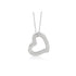 14k White Gold Heart Pendant  DestGlow