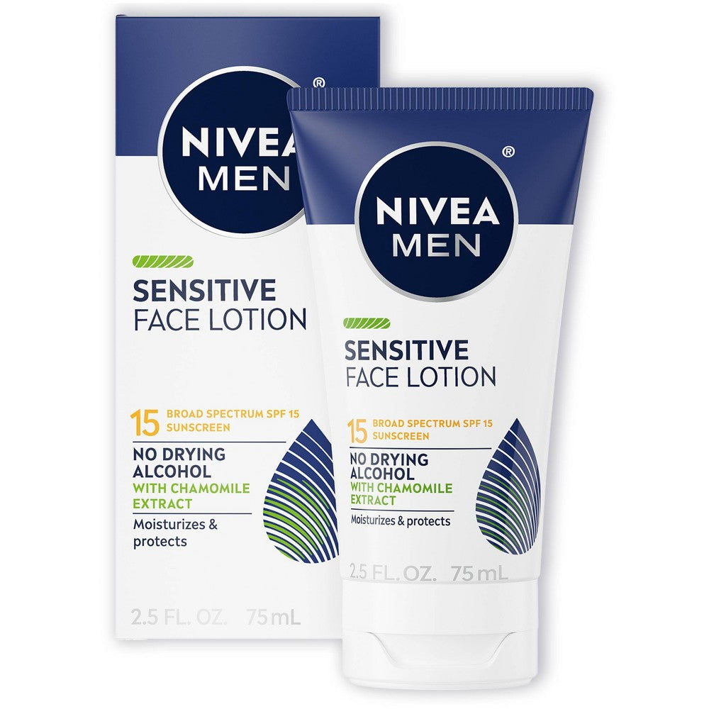 Nivea Men Sunscreen, Sensitive, Protective Lotion, Broad Spectrum SPF 15 by Pasteur Pharmacy
