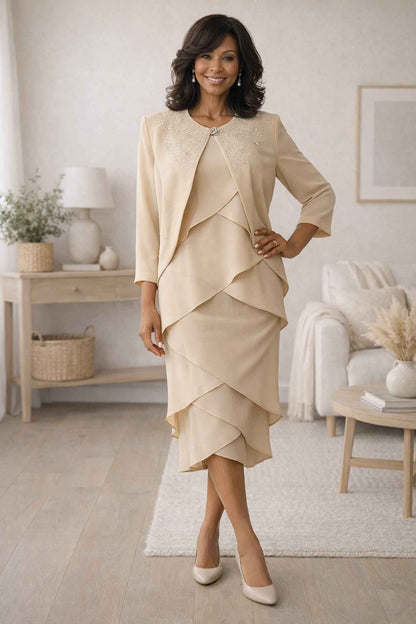 CLEARANCE - Hosanna 5575 Modest 3-Piece Outfit Set Ankle Length (Size XL) by DiscountDressShop