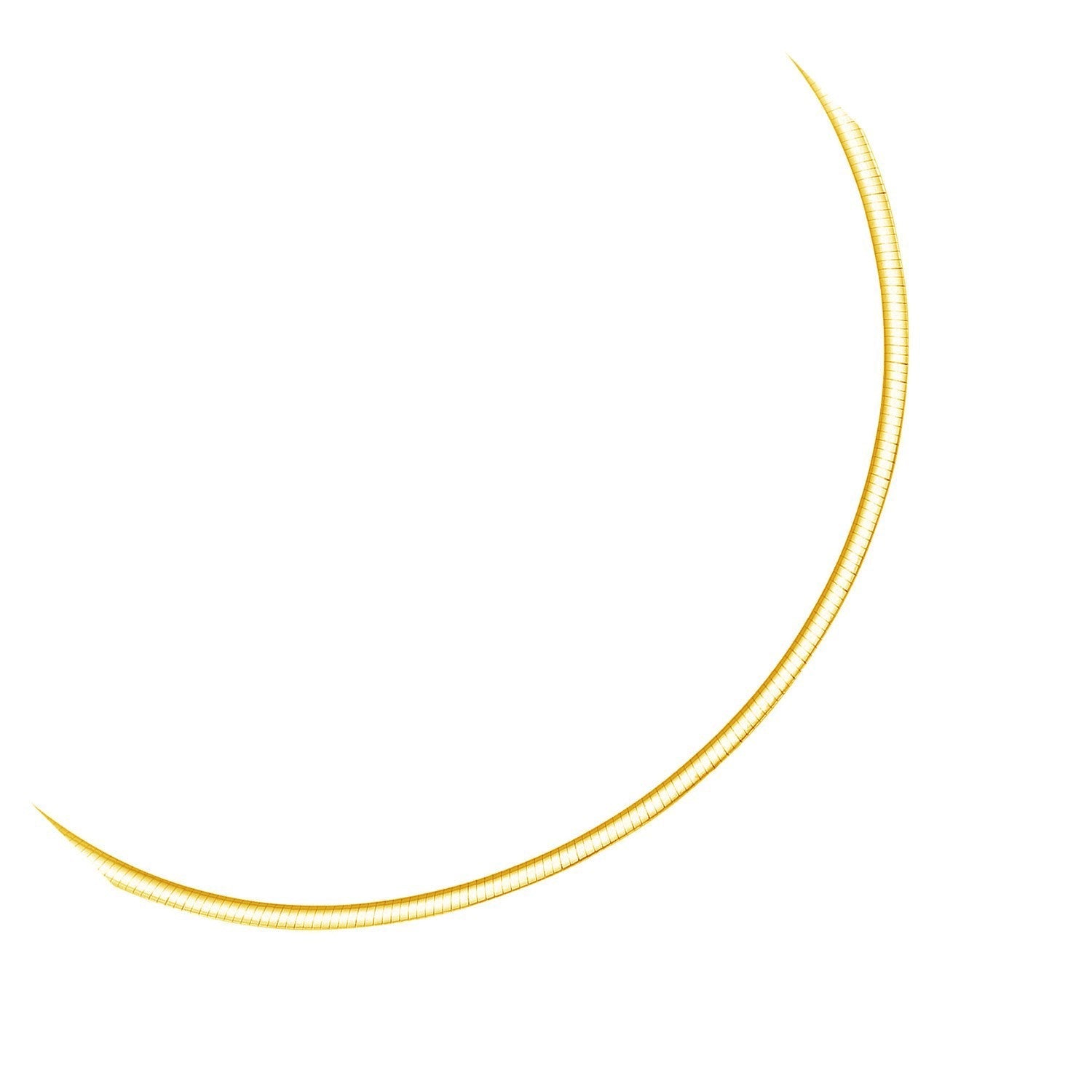 3.0 mm 14k Two Tone Gold Reversible Omega Necklace by Bids.com