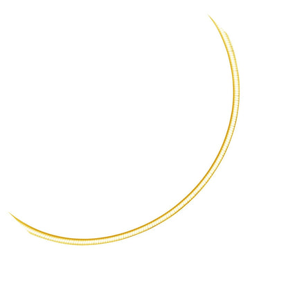 3.0 mm 14k Two Tone Gold Reversible Omega Necklace by Bids.com