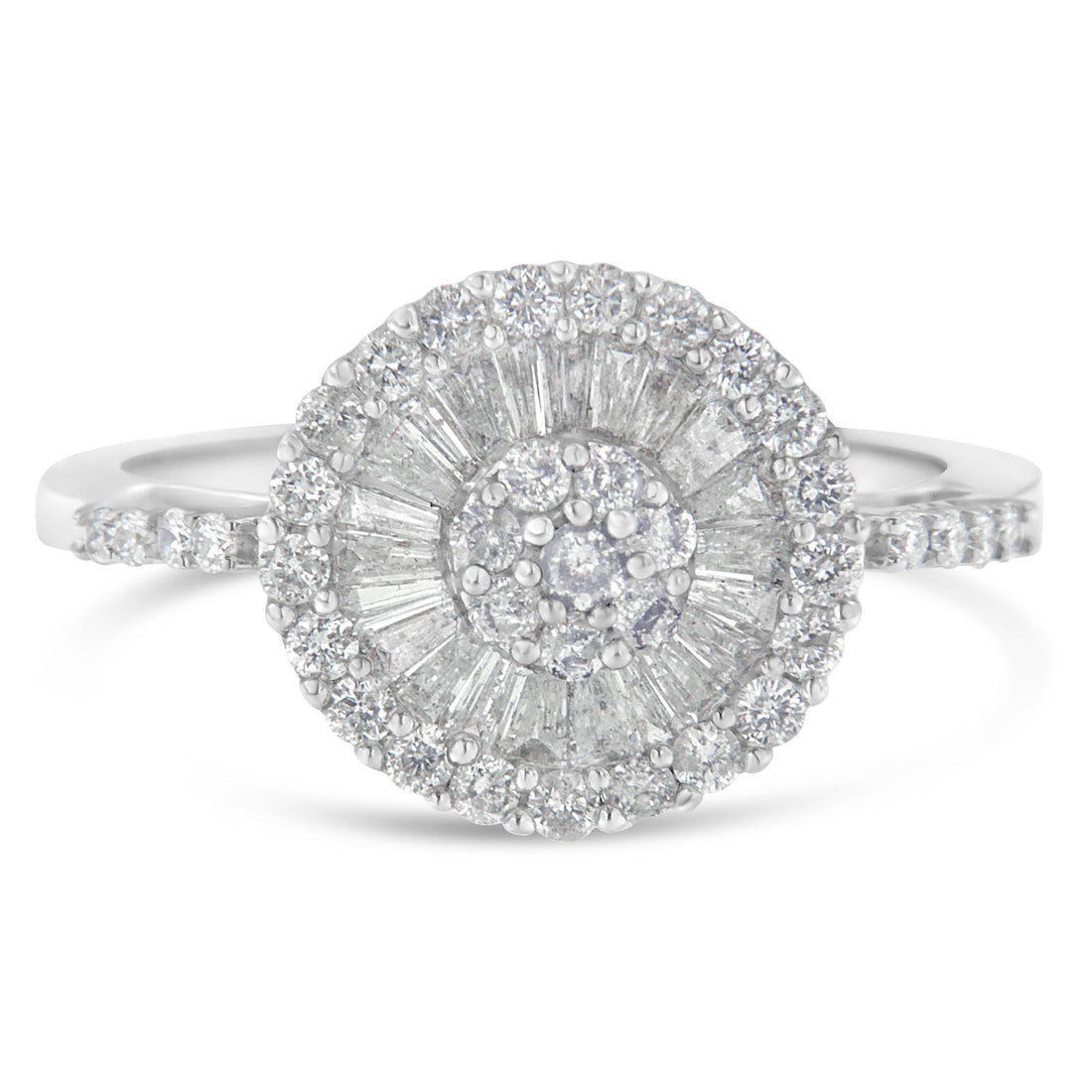 10KT White Gold Diamond Cocktail Ring (1 cttw, H-I Color, SI2-I1 Clarity) by Bids.com