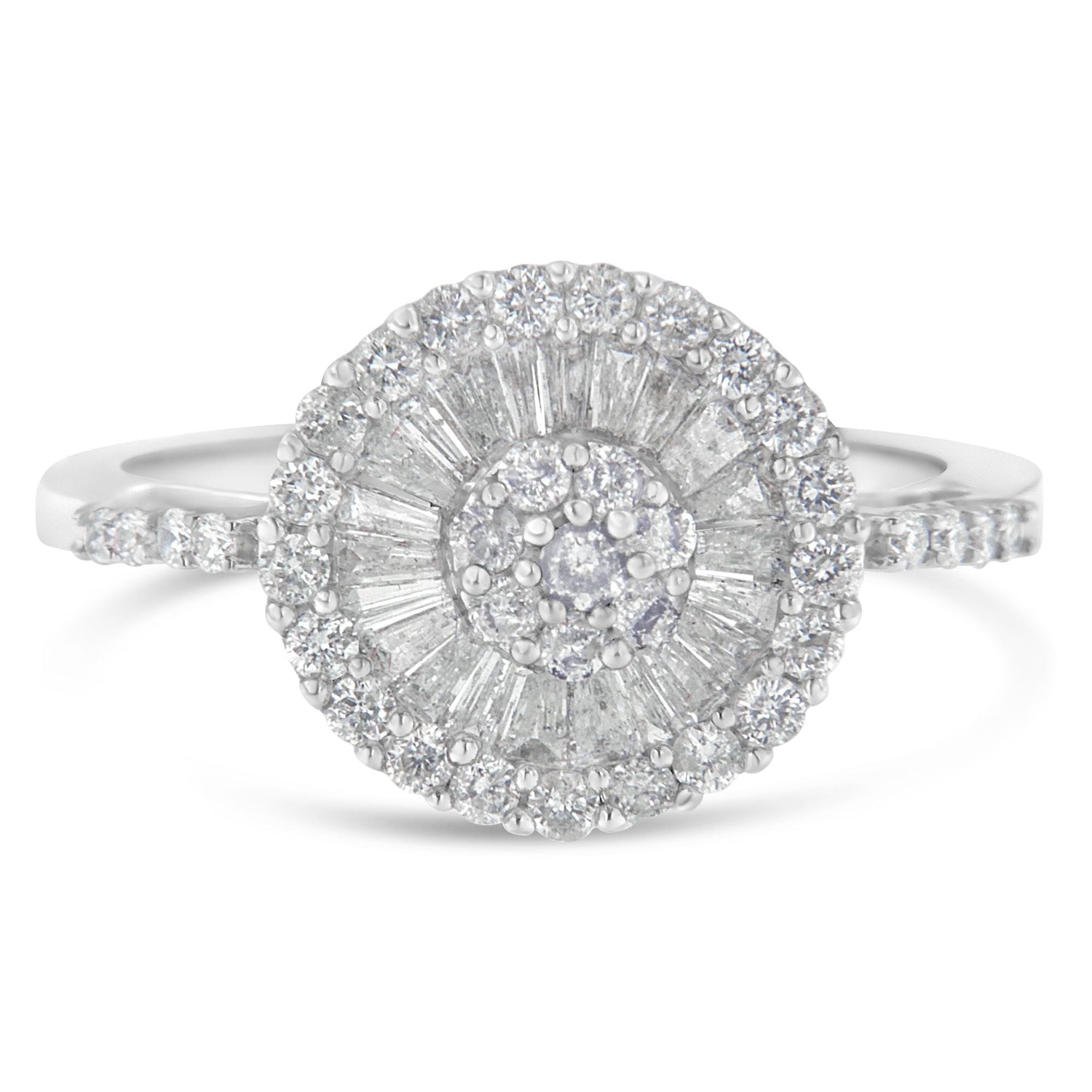 10KT White Gold Diamond Cocktail Ring (1 cttw, H-I Color, SI2-I1 Clarity) by Bids.com
