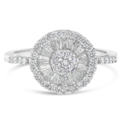 10KT White Gold Diamond Cocktail Ring (1 cttw, H-I Color, SI2-I1 Clarity) by Bids.com