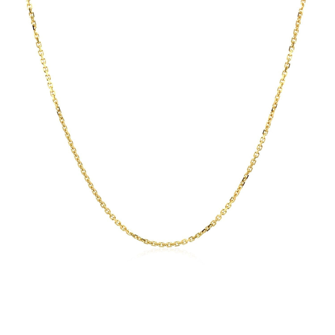 10k Yellow Gold Adjustable Cable Chain 0.9mm  DestGlow