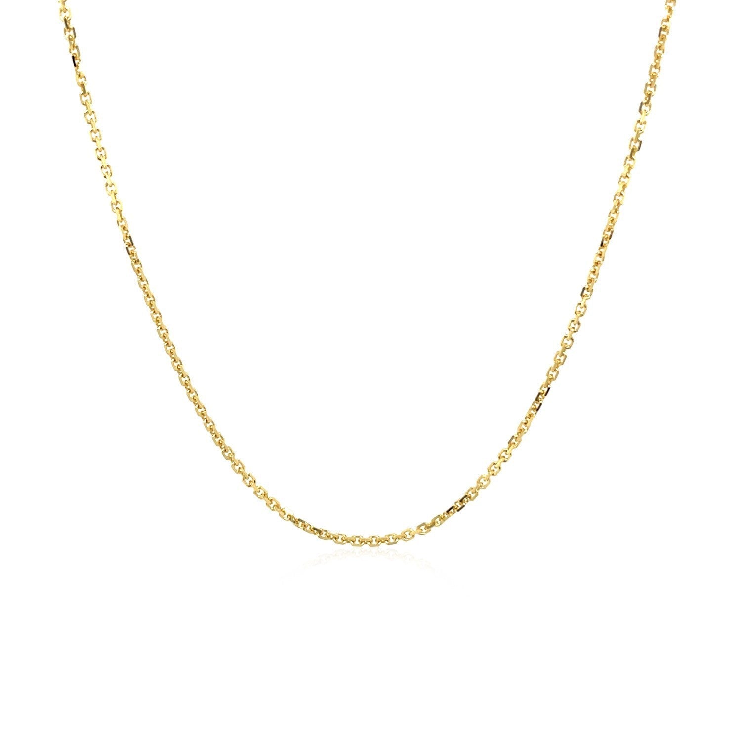 10k Yellow Gold Adjustable Cable Chain 0.9mm  DestGlow