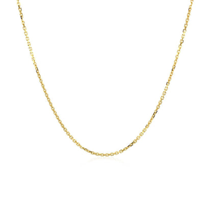 10k Yellow Gold Adjustable Cable Chain 0.9mm  DestGlow