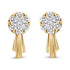 14K White Gold 3/4 Cttw Diamond Floral Cluster Drop and Dangle Stud Earrings (H-I Color, I1-I2 Clarity) by Bids.com