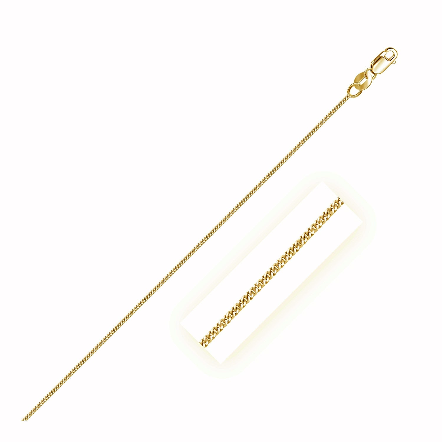 14k Yellow Gold Gourette Chain 1.0mm by Bids.com