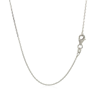 Sterling Silver Rhodium Plated Cable Chain 0.8mm by Bids.com