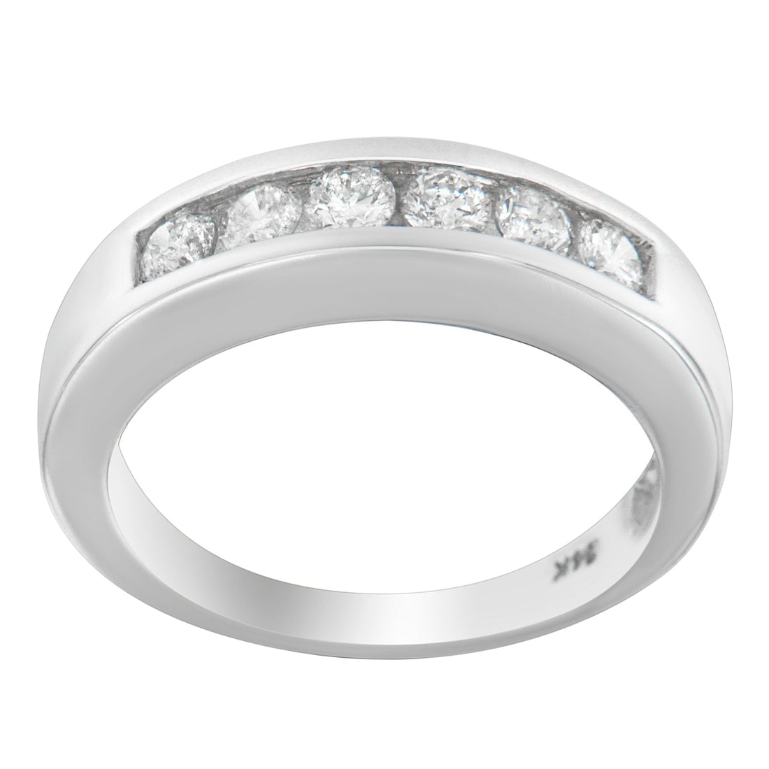14K White Gold 3/4ct. TDW Diamond Channel Band Ring (H-I, I1-I2) by Bids.com