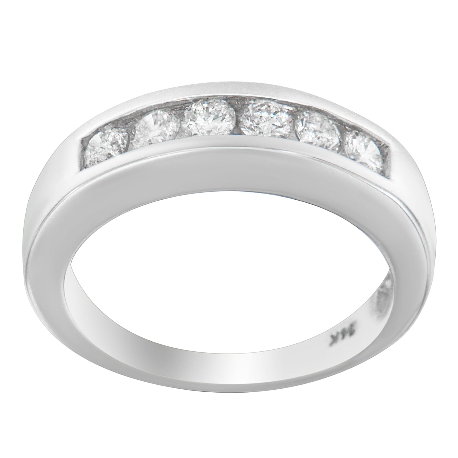 14K White Gold 3/4ct. TDW Diamond Channel Band Ring (H-I, I1-I2) by Bids.com