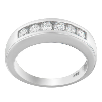 14K White Gold 3/4ct. TDW Diamond Channel Band Ring (H-I, I1-I2) by Bids.com