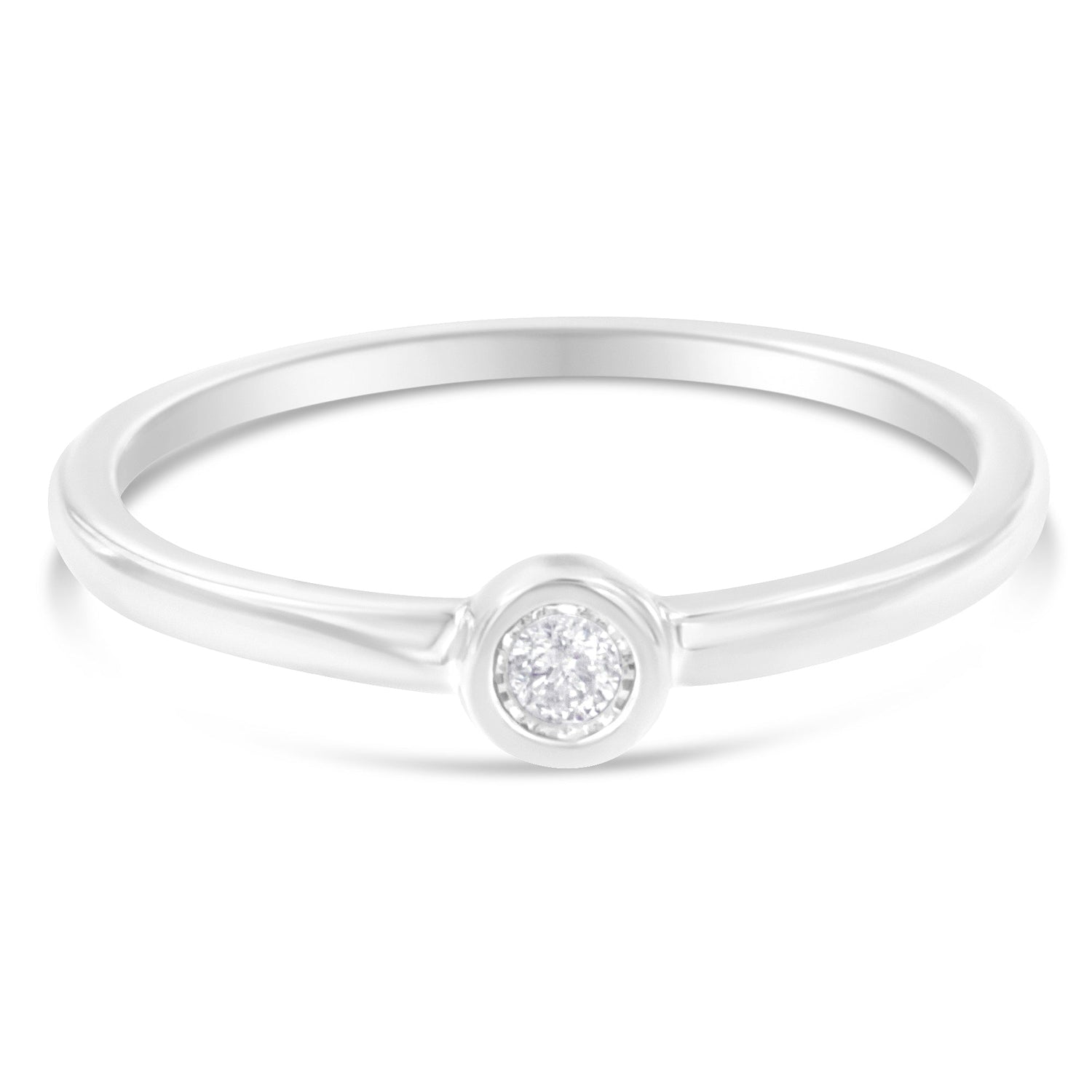 .925 Sterling Silver Miracle Set Diamond Accent Promise Ring (J-K Color, I1-I2 Clarity) - Size 6  DestGlow