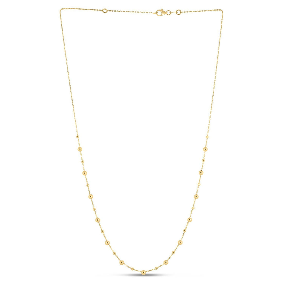 14k Yellow Gold Bead Necklace by Bids.com