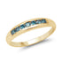 14K Yellow Gold Plated 0.35 Carat Genuine Blue Diamond .925 Sterling Silver Ring by Bids.com